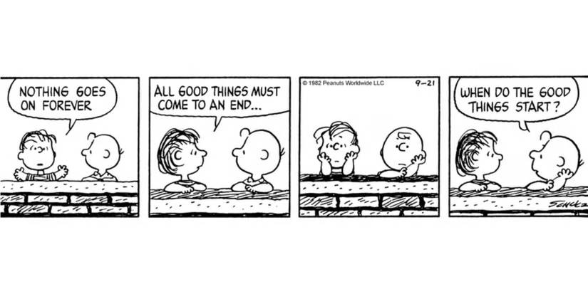 Charlie Brown and Linus in 'Peanuts' by Charles Schulz