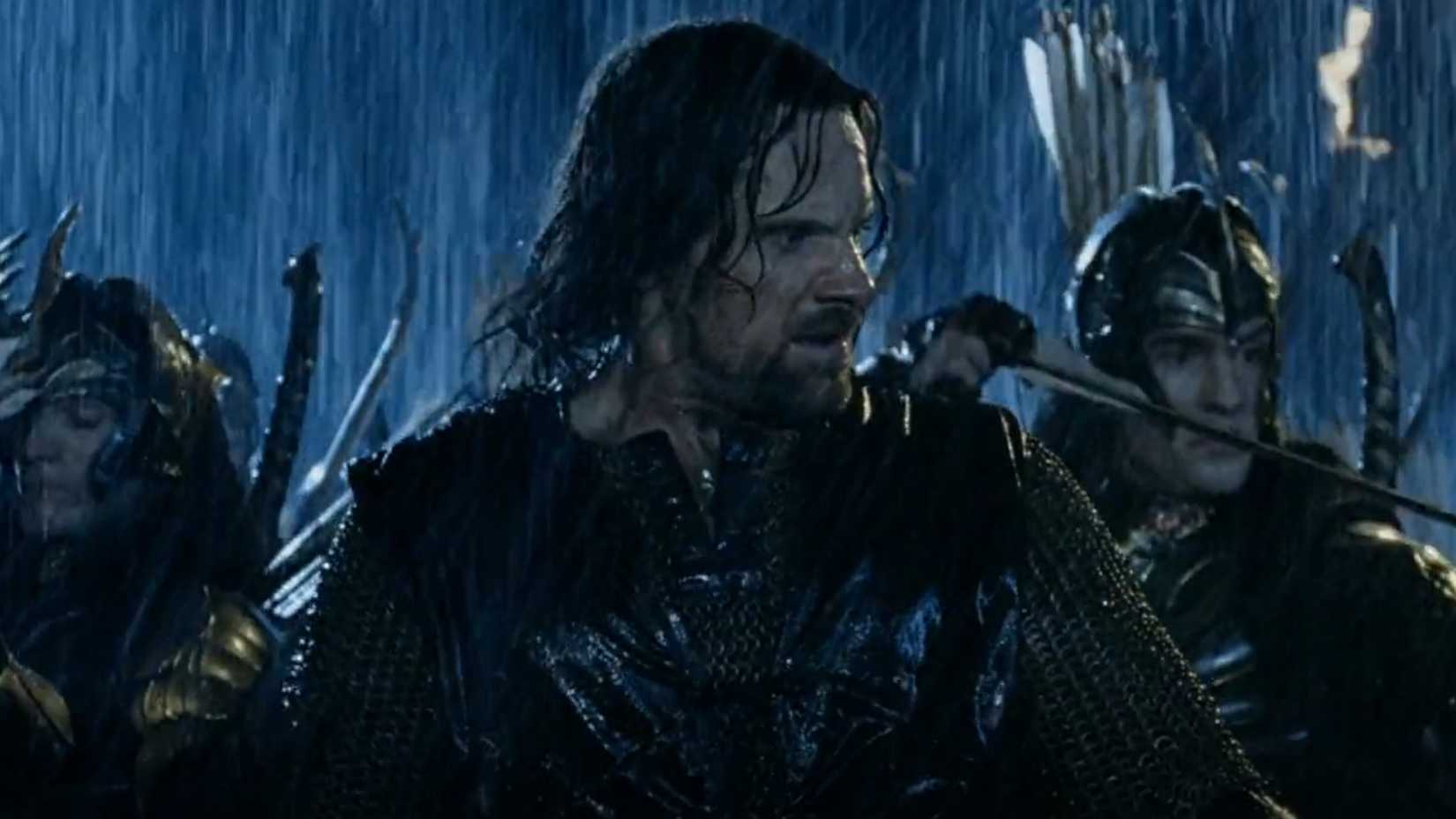 Aragorn at Helm's Deep in The Lord of the Rings: The Fellowship of the Ring