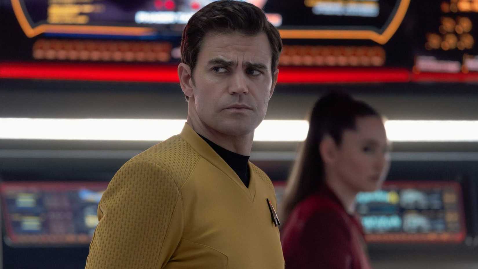 Paul Wesley as Kirk in Star Trek: Strange New Worlds