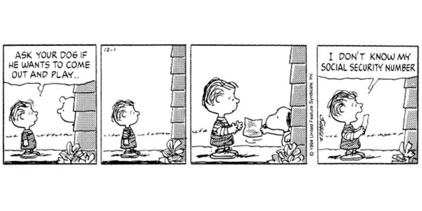 Rerun, Charlie Brown, and Snoopy in 'Peanuts' by Charles Schulz