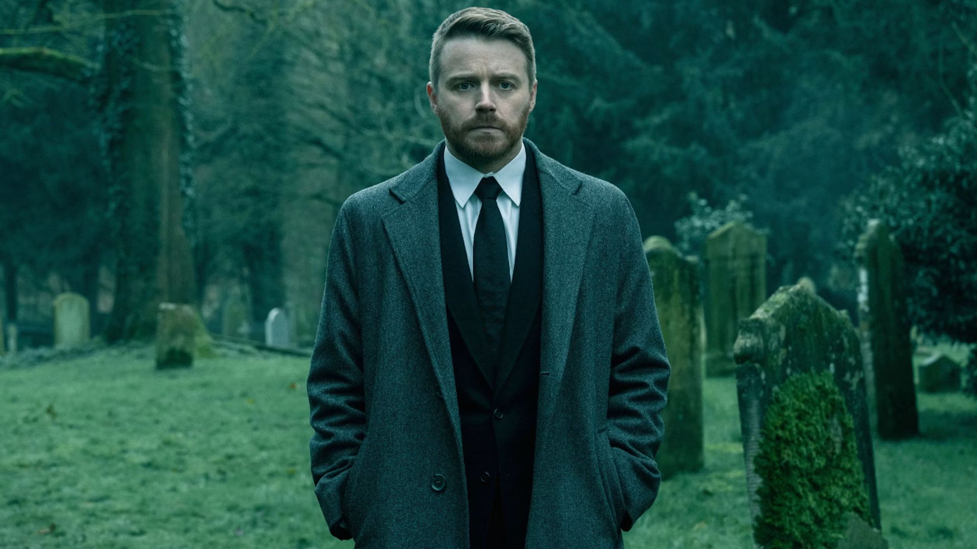 River stands in a cemetery in Slow Horses Season 6