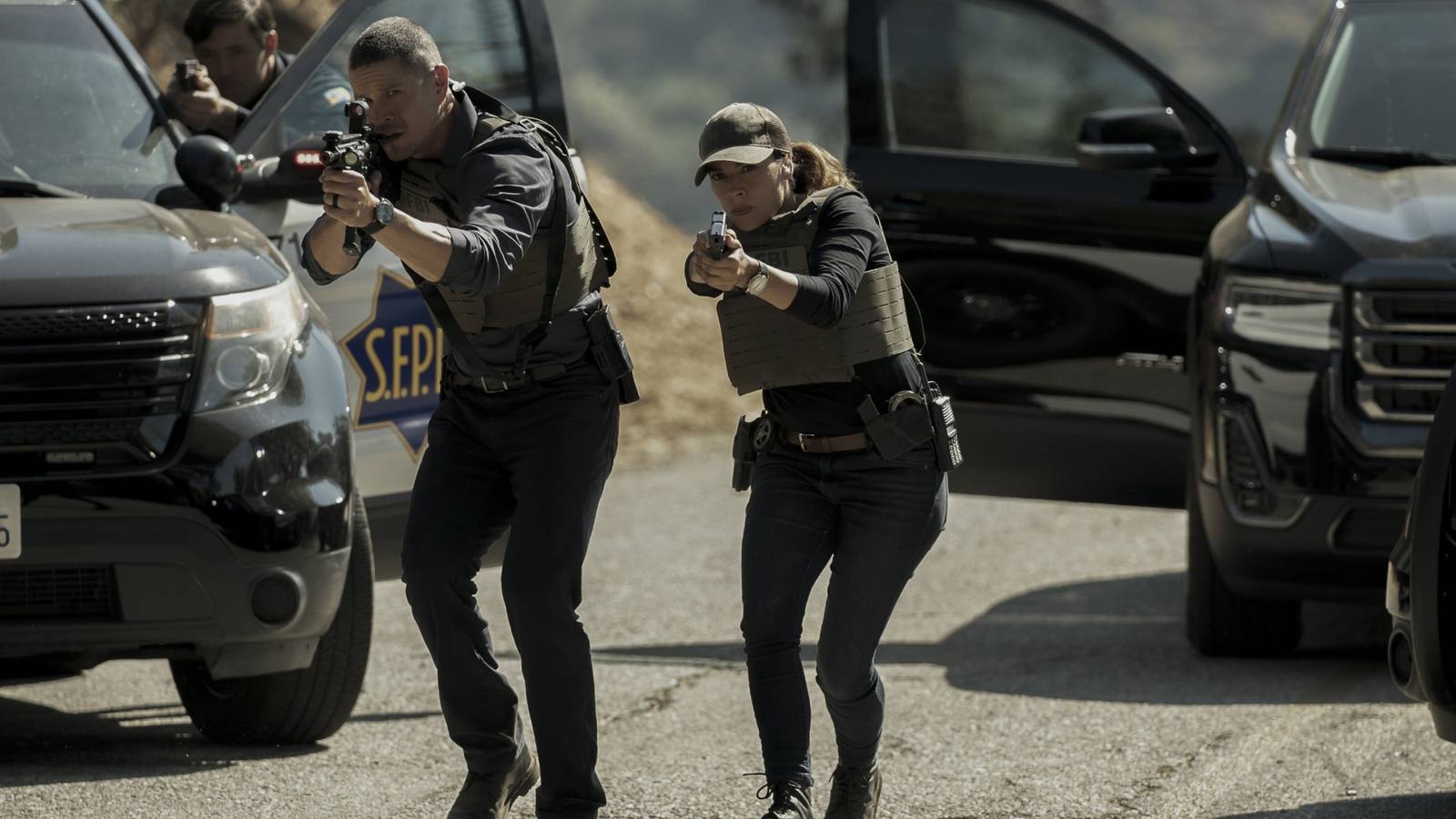JD Pardo and Christina Vidal in The Terminal List