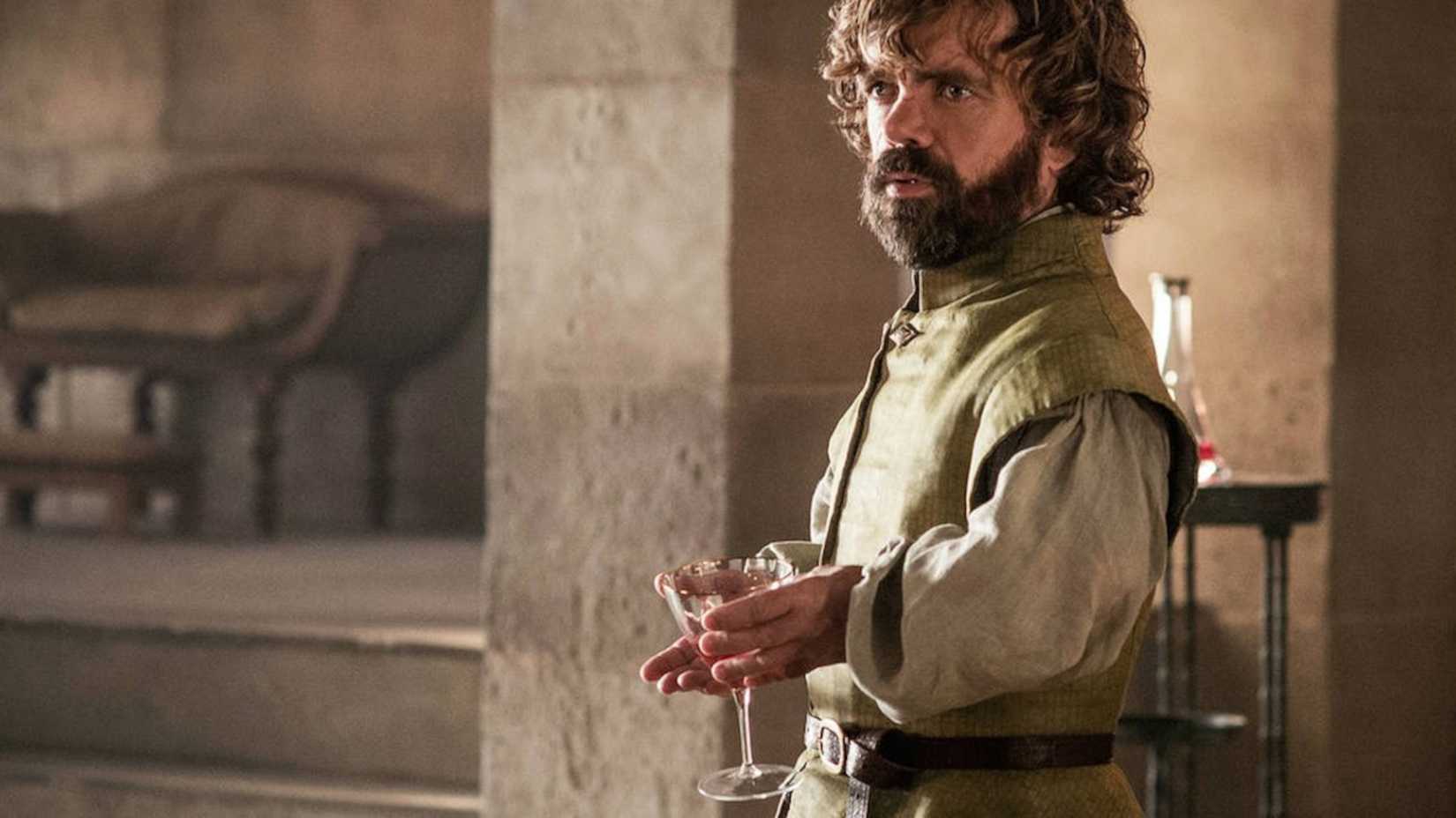 Tyrion holding wine in 'Game of Thrones'