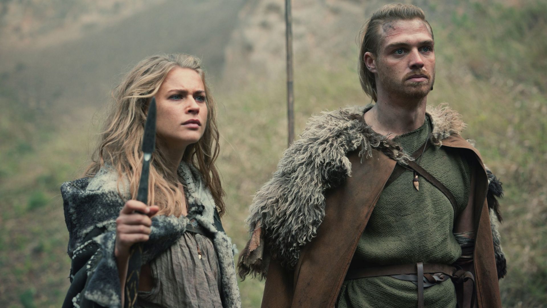 Thusnelda and Arminius stand together in Barbarians