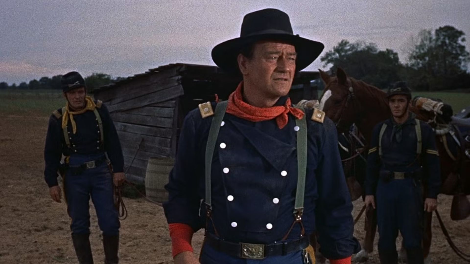 Marlowe leads troops in The Horse Soldiers
