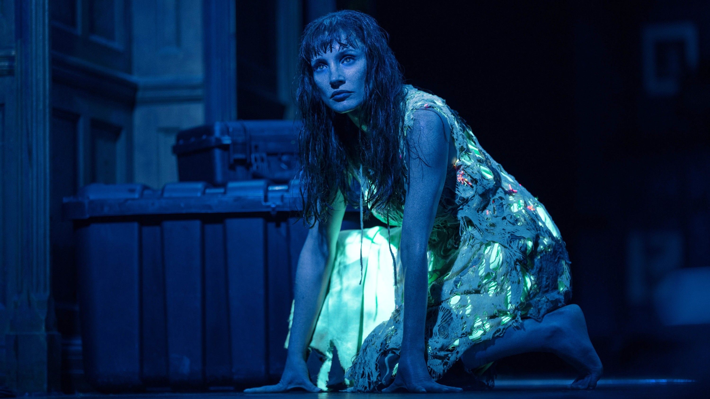 Jessica Chastain Crouched On The Floor In Other Mommy