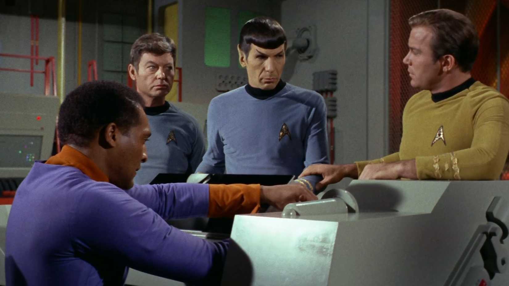 Daystrom with Bones, Spock, and Kirk