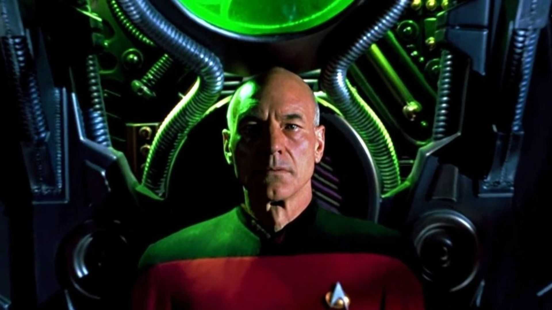 Patrick Stewart as Picard in Star Trek: First Contact