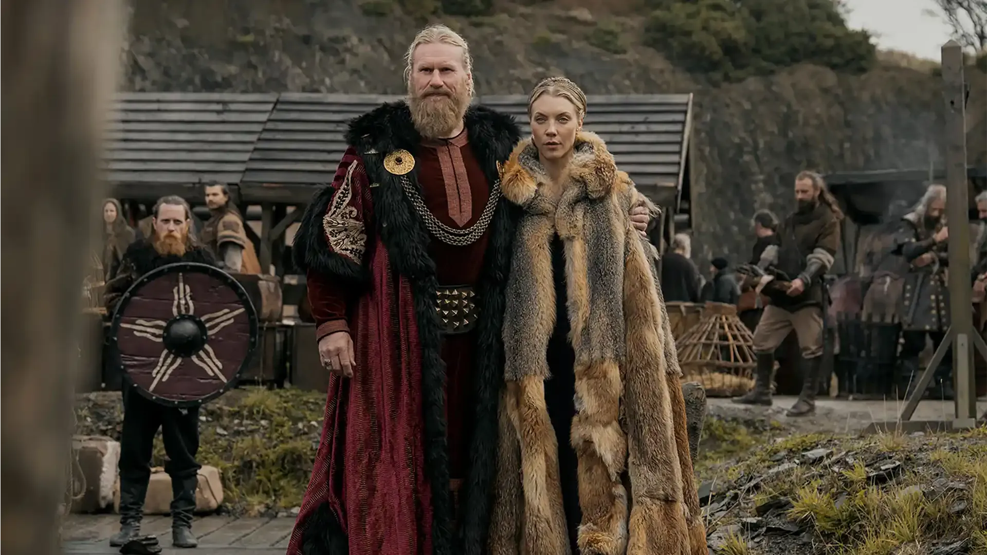 Rune Temte as Gorm, Sisse Marie as Thyra in ‘Bloodaxe’ 