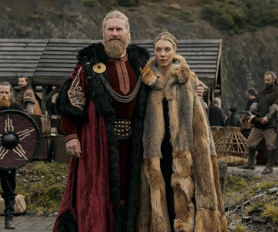 Rune Temte as Gorm, Sisse Marie as Thyra in ‘Bloodaxe’