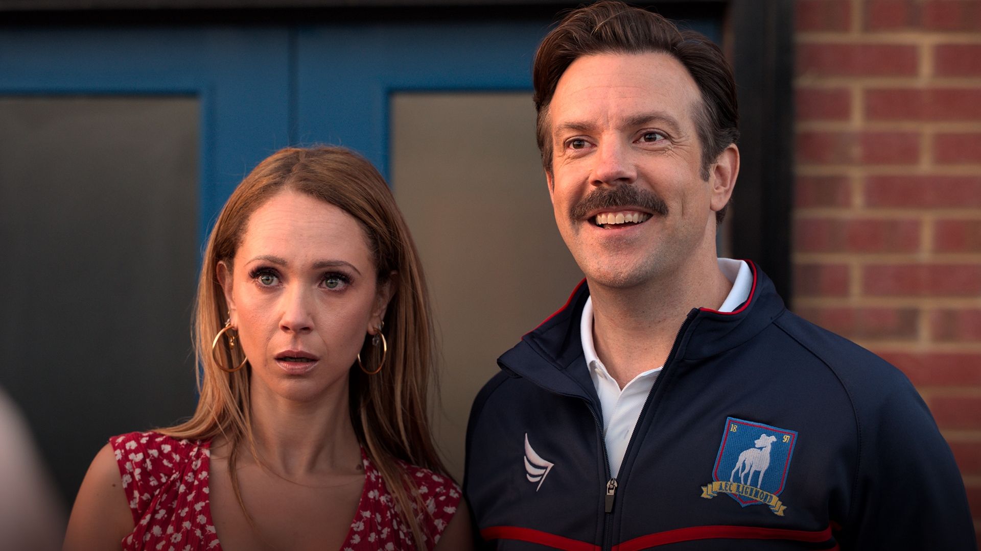 Ted and Keely in Season 1 of Ted Lasso