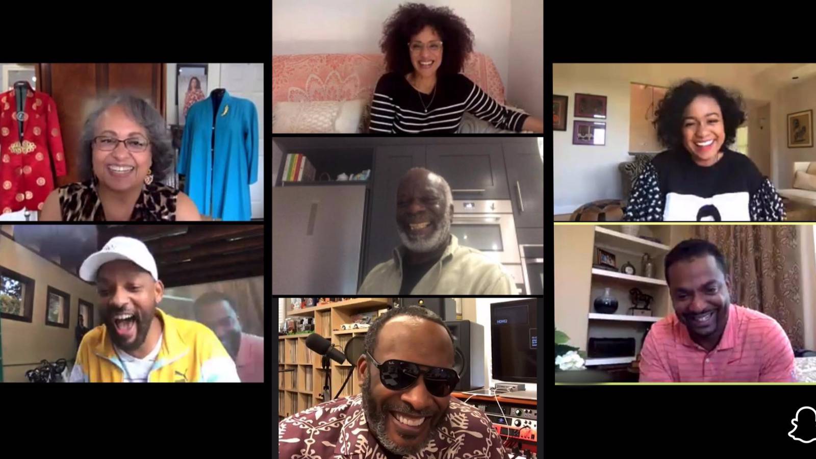 Fresh Prince of BelAir Cast Reunited on Will Smith's AtHome Snapchat Show