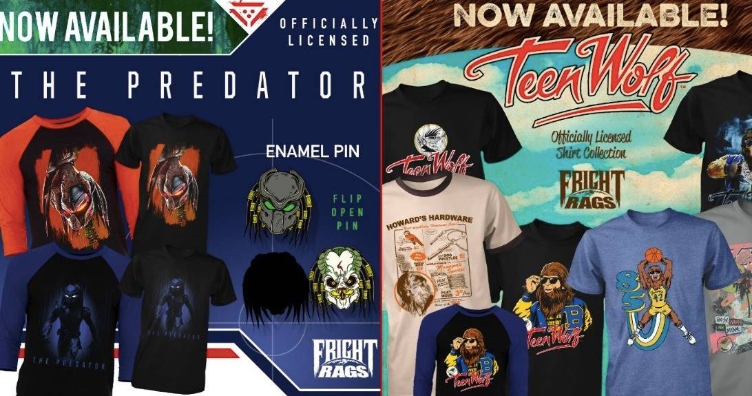 Fright Rags Unveils New The Predator, Teen Wolf & Slashback Video Shirts
