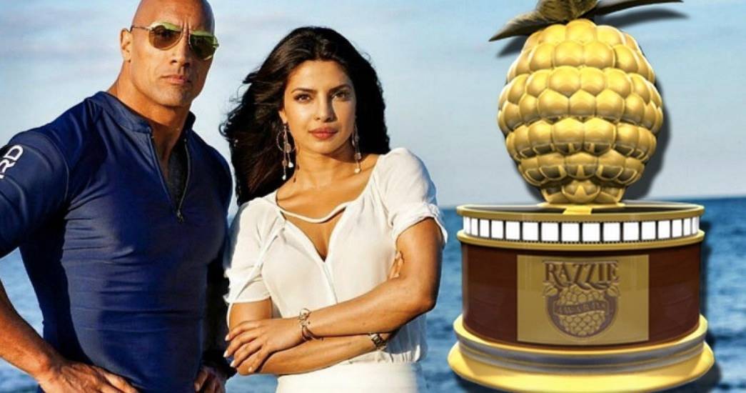 Watch The Rock Graciously Accept His Baywatch Razzie Award
