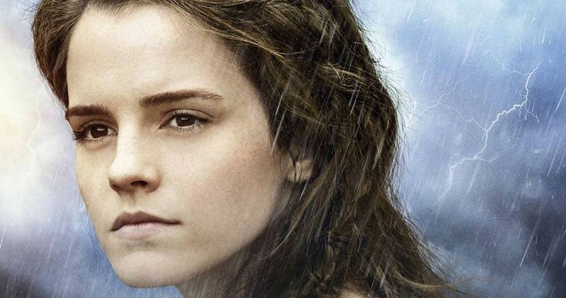 Emma Watson in the rain in Noah