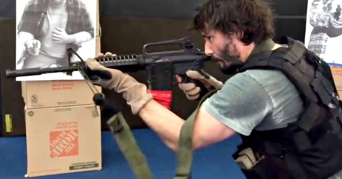 Keanu Reeves Gun Control Keanu Reeves Goes Gun Training in New John Wick 2 Video