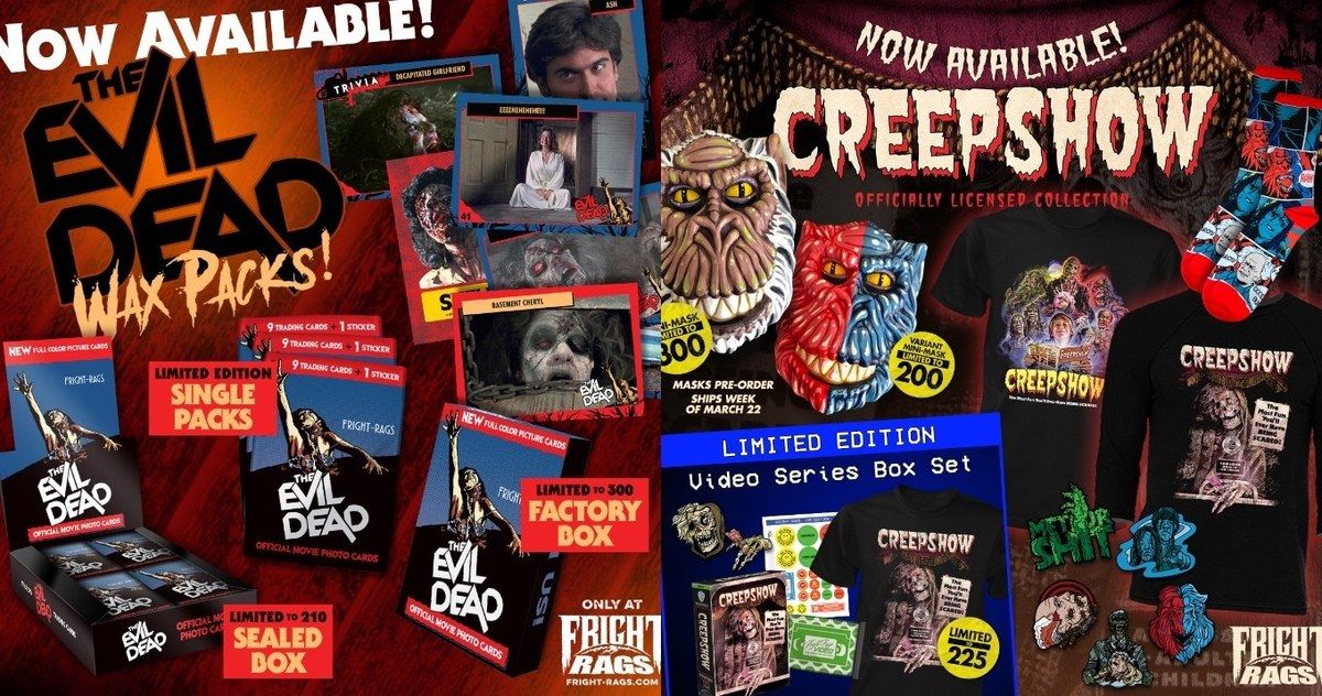 Evil Dead Trading Cards & Creepshow VHS-Style Box Set Unveiled at