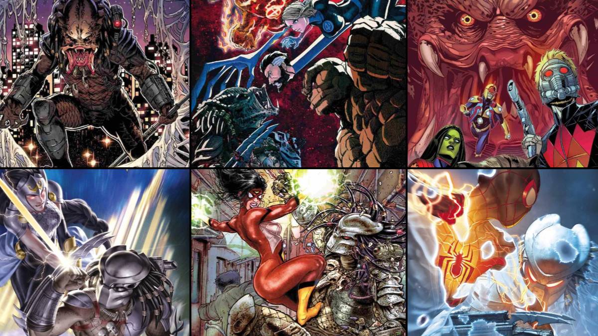 Predator Hunts Iconic Marvel Superheroes in Variant Comic Book Covers