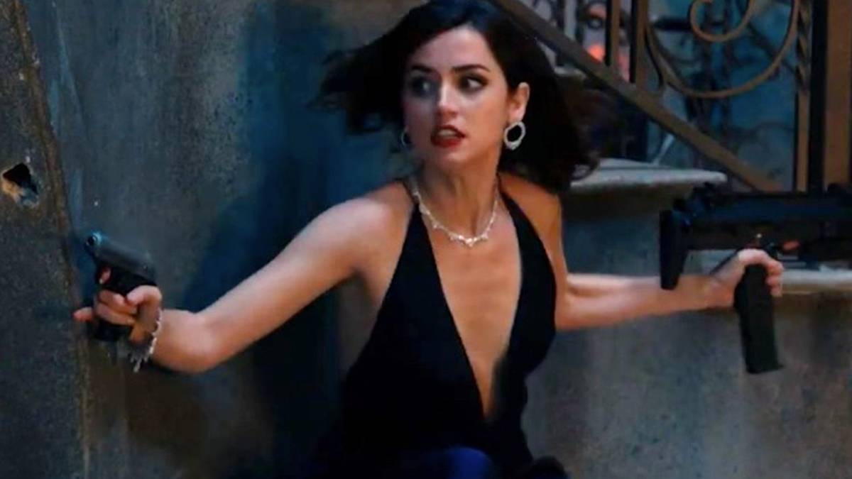 blue dress for baby girl Plunging V neck Ana de Armas Black Dress No Time to Die Black Prom Dre –  Hoprom main image 0