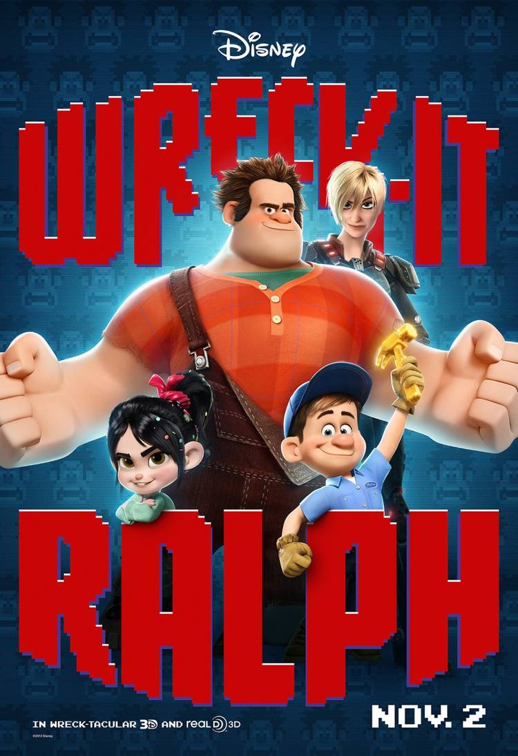 Five Wreck-It Ralph Posters with Street Fighter's M. Bison, Sonic the ...