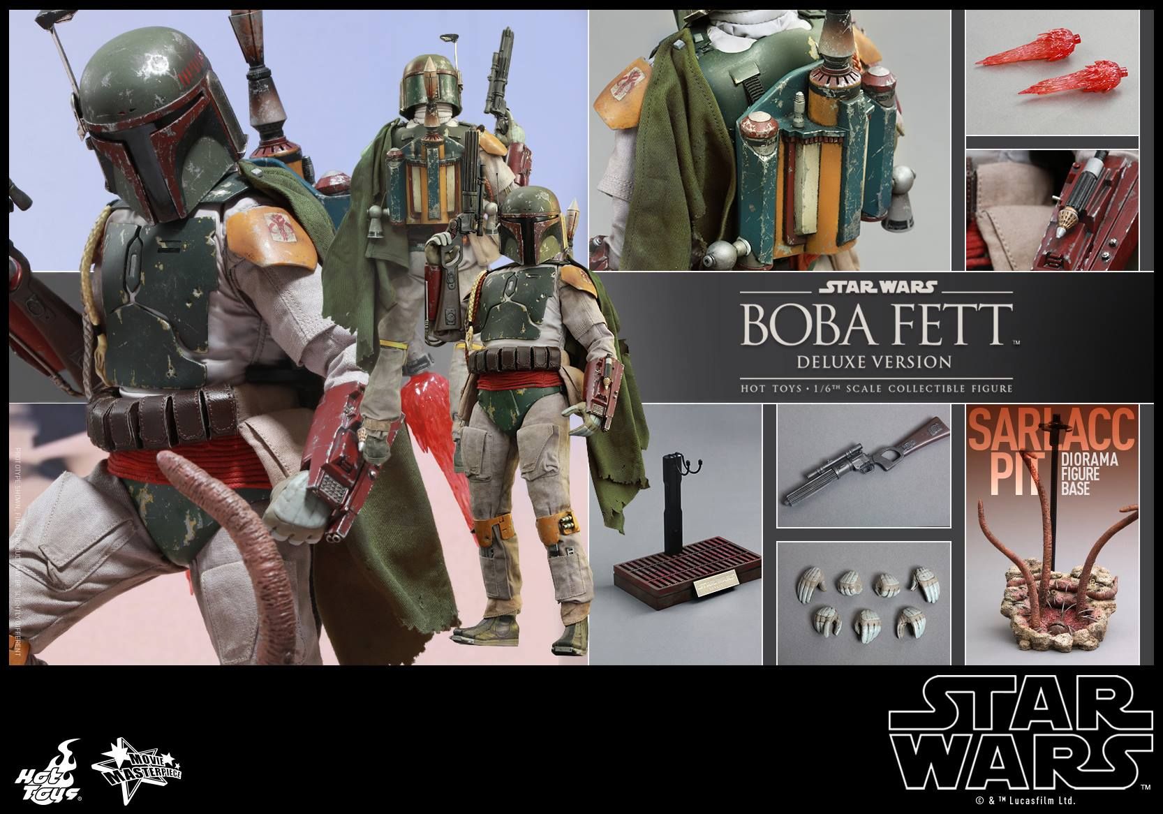 Star Wars Boba Fett Hot Toys Deluxe Figure Is Here