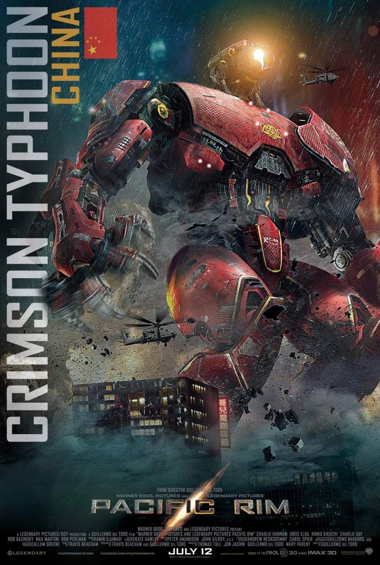 Pacific Rim Poster with American Jaeger Gipsy Danger
