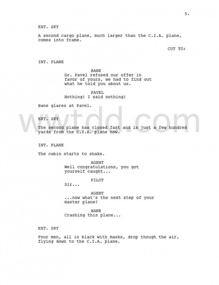 Script Prologue Opening The Dark Knight Rises Prologue Script Pages Reveal Bane's Dialogue