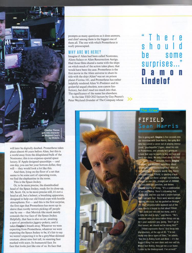 Prometheus Empire Magazine Photos and Article
