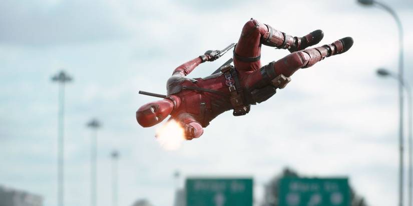Deadpool Goes Flying in Latest Photo