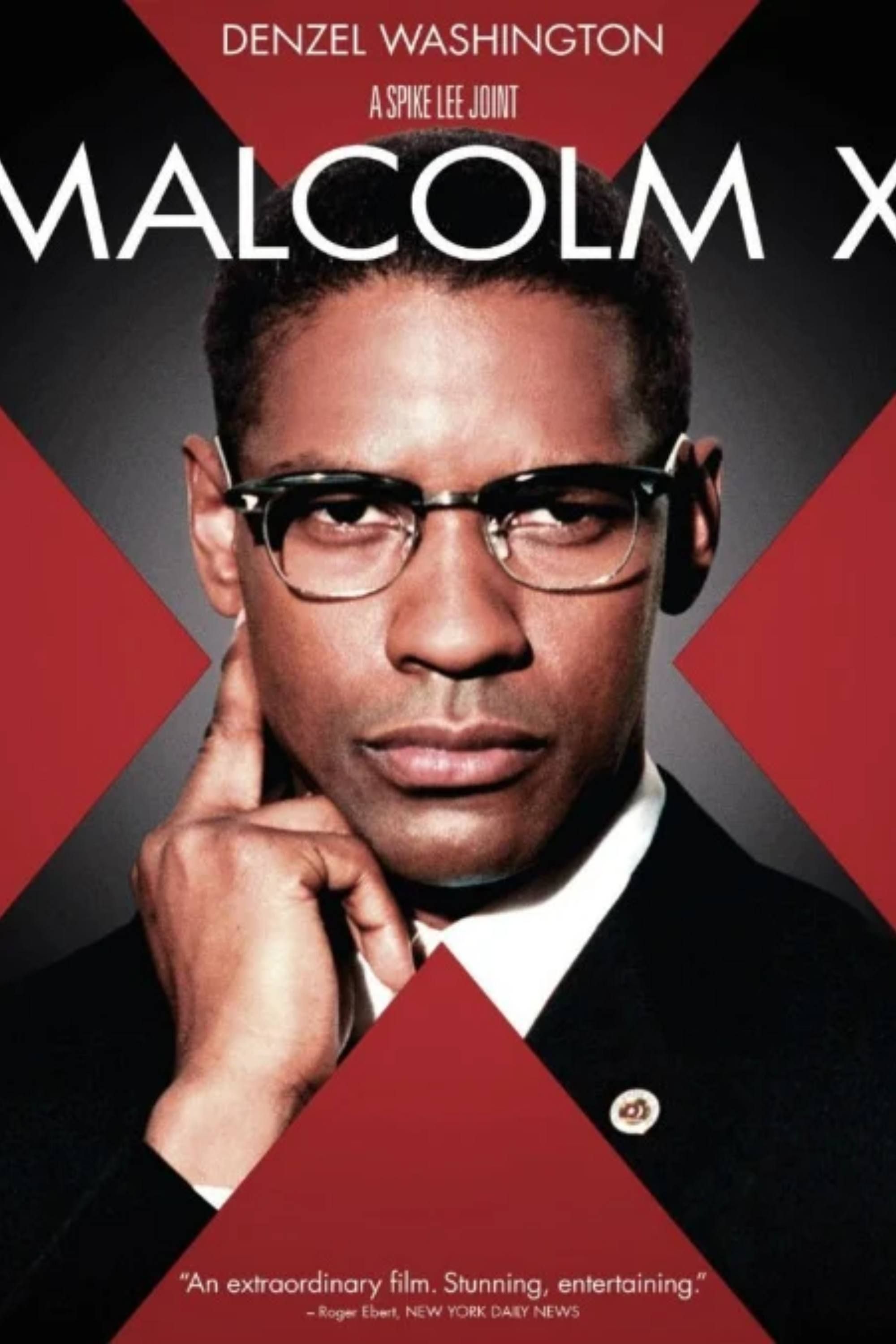Poster oficial do filme Malcolm X de 1992