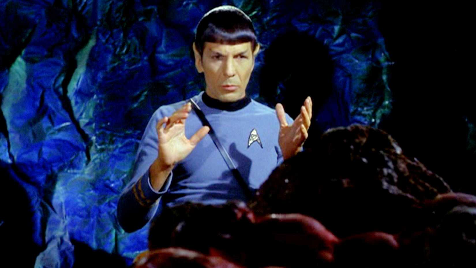 Leonard Nimoy as Spock and the Horta in Star Trek The Original Series