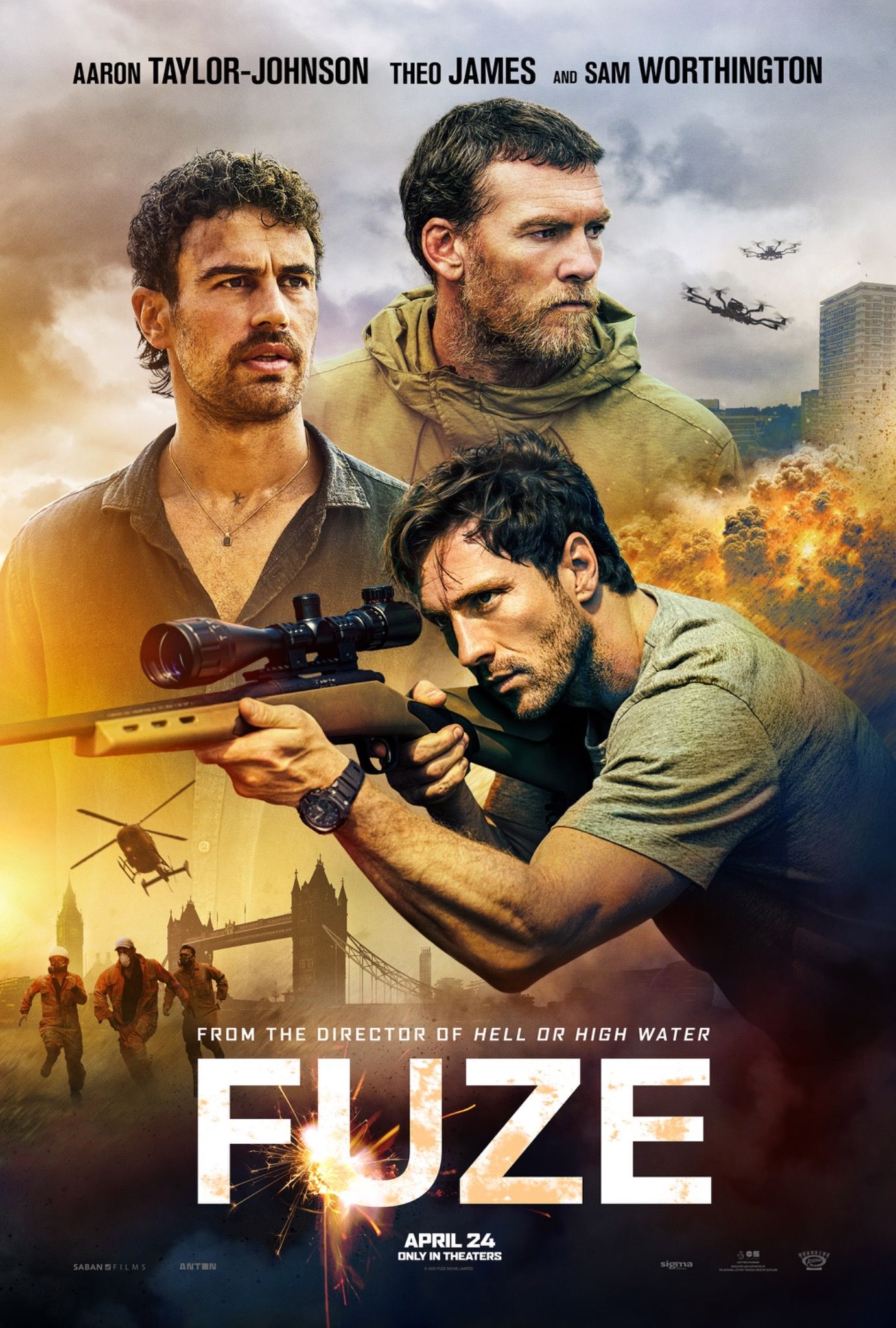 Aaron Taylor-Johnson em cena do filme Fuze